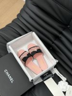 Chanel 24S早春新款鱼嘴系列拖鞋一如既往的高版本 经典蝴蝶结版面 鞋面内里羊皮 真皮大底Size:35-39 其他码数定