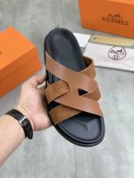 工厂P价P 实价 Hermes 高端品质 新款爱马仕拖鞋，面料进口小牛皮，耐磨防滑橡胶大底。时尚大气 码数：39-44 38 45 46 订做