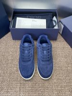 工厂p价p： 迪奥 2025春夏最新情侣款魔术贴休闲鞋 Dior Oblique B27 Cd印花字母Logo圆头高帮系带滑板鞋 明星同款平底老花拼色运动鞋 原
