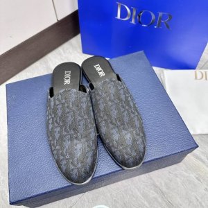 橙子出厂价P P120 Dior 迪奥春夏新款 老花包头半拖鞋 穆勒鞋懒人鞋 情侣款 码数：35-45