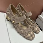 J'adior鞋 迪奥 Dior 20Ss春夏秋系列方头金跟单鞋，市场顶级版，欢迎来看版对比材质：原版电绣面料+羊皮内里+意大利真皮大底+纯铜五金扣+电镀金跟。