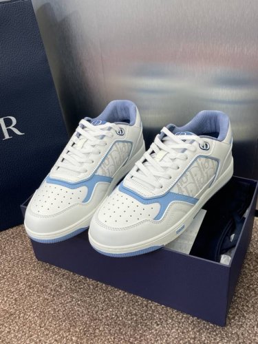 打印 迪奥 2025春夏最新情侣款魔术贴休闲鞋 Dior Oblique B27 Cd印花字母Logo圆头高帮系带滑板鞋 明星同款平底老花拼色运动鞋 原版开发