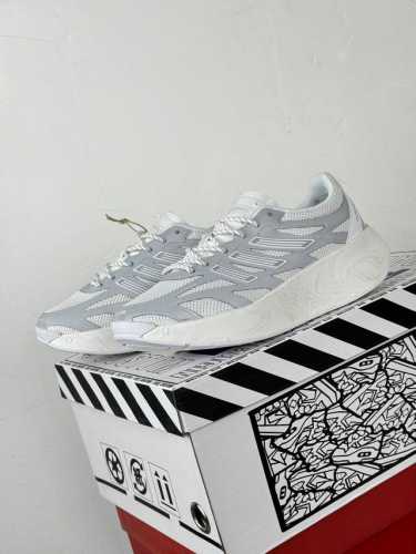 的 阿迪 AD Adizero Aruku White Pure Ruby 快跑系列低帮轻量厚底透气休闲运动慢跑鞋货号：JQ7415尺码：36 36 37 38