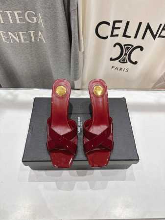 高版本出厂 Saint Lauren*～圣罗兰Ysl 25Ss春夏全新走秀款高跟拖鞋 全新鞋型 唯有Ysl最懂女人心，不接受反驳，超级无敌女人味神器，女人必备 - 点击图像关闭
