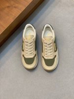 顶级代购 普 炸街男神新品运动休闲鞋专柜同步，鞋面意大利进口牛皮搭配布面料，精美五金装饰，进口网布内里柔软舒适， 鞋底：原厂特供原版底，独家活动成型底超级舒适，