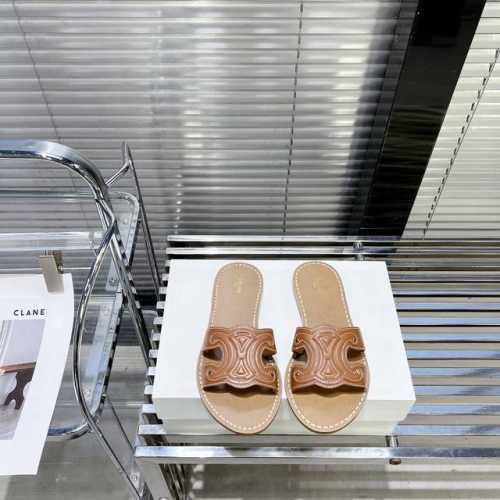 Celine 赛琳New Arrival～C家凯旋门纯皮拖鞋新品 不得不说立体纯皮的凯旋门造型，真是精致时髦，极高辨识度！ 鞋面：进口牛皮 大底：双层印刷牛皮革