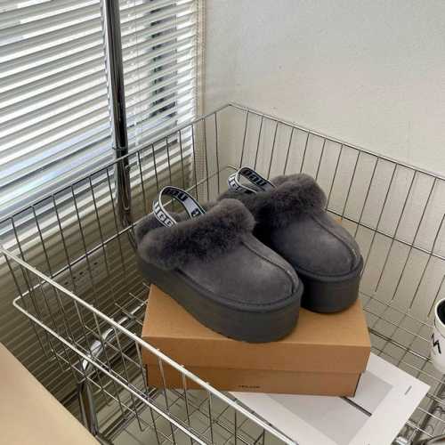 UGG 羊毛拖 厚底 专柜最新 ！ 秋冬休闲经典平底舒适居家毛毛拖 编号：1103474 明星 博主 春夏钟爱毛毛拖.～ Eva松糕鞋底、羊毛鞋面鞋垫脚 颜色：