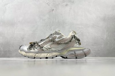 代购版 Balenciaga巴黎世家 3Xl 灰银 童心锁 货号 825622 W3Xpl 9182 尺码 35 36 37 38 39 40 41 42 43