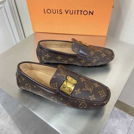 新品louis Vuitton* 高端男士休闲乐福鞋驾车鞋豆豆鞋原单顶级代购货原版进口牛皮拼接专用pvc材质搭配原版五金饰扣进口牛皮内里 牛皮垫脚原版橡胶鞋底 - 点击图像关闭