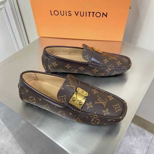 新品louis Vuitton* 高端男士休闲乐福鞋驾车鞋豆豆鞋原单顶级代购货原版进口牛皮拼接专用pvc材质搭配原版五金饰扣进口牛皮内里 牛皮垫脚原版橡胶鞋底