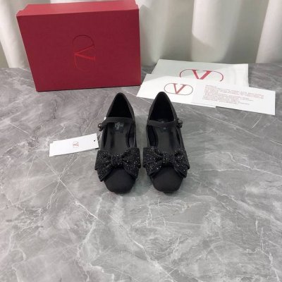 工厂p价p 顶级版本 代购级别 原版开发 Valentino 华伦天奴2025Ss新款蝴蝶结烫钻玛丽珍鞋，一字带扣子魔术贴平底女鞋。原版购入开发 做货 顶级原单