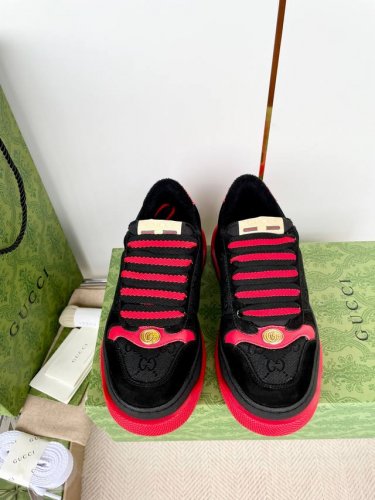 橙子出厂价 Gucci 古驰 Screener系列胖丁鞋 厚底运动鞋 休闲鞋板鞋 胖墩墩小脏鞋 情侣款 以70年代经典运动鞋为灵感原型，取名自体育运动中的防守动
