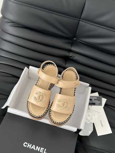 Chanel 25C春夏新款全系列链条拖鞋全系列首发 专柜有的我都有！高版本高品质鞋面牛皮 原版面料 内里羊皮 原版大底Size:35-39 其他码数定
