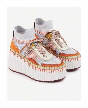 2054春夏chloe 克洛伊,高帮,Nama sneaker彩虹系列运动鞋、容祖儿和孙怡宋茜明星同款、原材料是可再生物料制作、全手工缝马克线、肉眼可见皆是手工 - 点击图像关闭