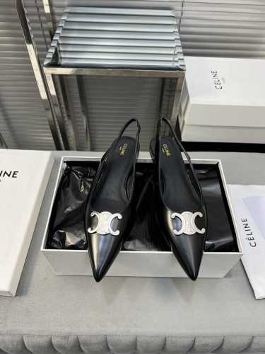 P350 Celine 思琳新款凯旋门猫跟凉鞋 单鞋 鞋面：开边珠牛皮 内里：原版内里 大底：原版进口真皮大底 码数：35-41 40.41定制
