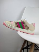 橙子出厂价 Gucci 古驰水钻小脏鞋 经典原型复古百搭做旧脏脏鞋休闲板鞋 复古学院风 鞋面擦色牛皮拼接经典双G布面料，皮面切口全油边封口工艺，原版毛巾布里细腻