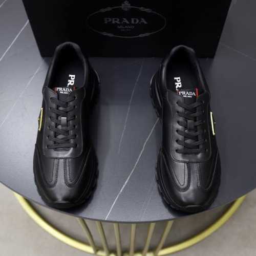 prada 普拉达 -高端品质 原单休闲运动鞋 -鞋面 纳帕小牛皮 摔纹小牛皮 鞋身品牌金属扣件 鞋舌品牌Logo布标 -内里 水染牛皮 -大底 超轻Tpu发泡