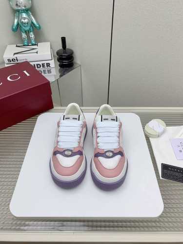女款 GG古奇系列做旧休闲小脏鞋走秀款 ZP开发纯原版本 金属双G水晶圆柱形标 Gucc原版纹织带 鞋面擦色牛皮磨砂拼接经典双G布 面料:定制牛皮定制原版字母布