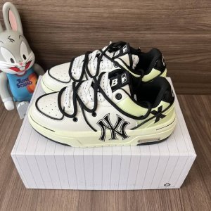 顶级版本Mlb纽约洋基队情侣款清香奶茶解构双鞋带复古做旧低帮板鞋男女同款白黑绿。 码数：35-45码 编码: 3Asxca12N-50Whs Team16-男女