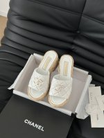 Chanel 25P新款双C编织拖鞋 新编织面料 编织鞋面 内里羊皮 原版大底 Size:35-39 其他码数定做