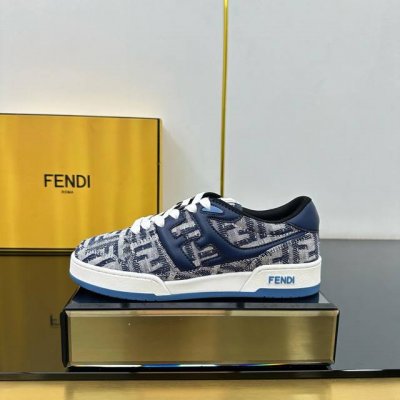 出厂价Pp 男+50 最新版面 情侣款 Fendi芬迪2025新色系列板鞋休闲运动鞋 Fd Match 升级新款 全皮面拼接 新鲜血液注入加Ff复古的设计 超好