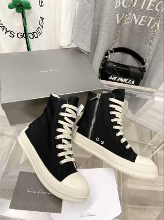 女 、男 瑞克.欧文斯 Rick Owens Vans年度鞋王07復刻 原厂台湾进口细纹布，高帮款帆布鞋后贴片款 22款透气软垫&高弹粉红色海绵，脚感舒适。TP - 点击图像关闭