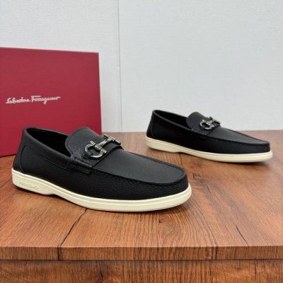 工厂P价 Ferragam菲拉格慕新款男士驾车鞋，一脚蹬百搭软皮乐福鞋清凉来袭！面料采用全进口牛皮，看得见的质感，重工车线，内里本染小牛皮，标配Logo牛皮垫脚