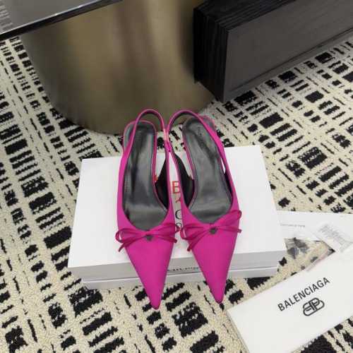 厂价 Balenciaga｜巴黎世家 新品尖头蝴蝶结凉鞋 面料:牛皮，真丝 内里是羊皮 跟高：4Cm 意大利进口牛皮大底 码数：35-39 40定制