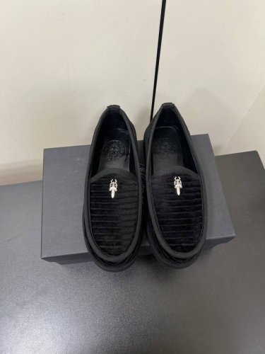 P380Chrome Hearts 克罗心宝剑银饰灯芯绒一脚蹬 乐福鞋！本季秋冬新款，天气降温 秋冬出街保暖推荐单品，最雅最Chil的乐福鞋没有之一，百搭任何裤