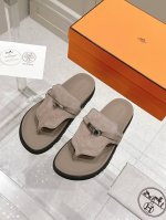 顶级版本：女款 男款+10 Hermes爱马仕Empire系列 Kelly扣 夹趾拖 老舅鞋 复古 二舅 拖鞋 H拖 凉鞋 原版购入开发 做货 小牛皮机能风凉鞋