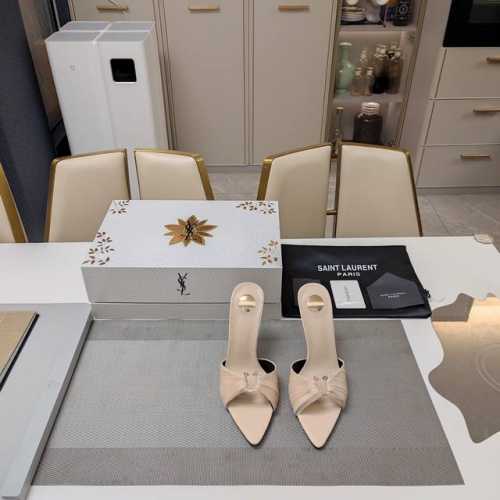 SAINT LAURENT ” SYL圣罗兰 顶级版本25SS众明星网红追捧的圆柱体细高跟，丝绸打皱尖头露趾凉鞋。SYL 2025官方VIP 贵宾版金花磁铁盒