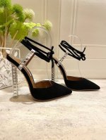 Aquazzura 新款 原版1比1开模五金吊坠，鞋跟！施华洛世奇水钻方跟，闪耀光芒，露脚趾性感方头，施华洛奇水钻法式女镶钻吃，饰有闪闪发光，配有水晶镶嵌的鞋跟