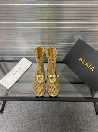 ALAIA 夏季新款平底网面靴凉靴 原版购入法国一线奢侈品牌ALAIA 阿莱亚24SS法式仙女芭蕾舞平底跳舞鞋，ALAIA品牌源自其创始人，Azzedine A - 点击图像关闭