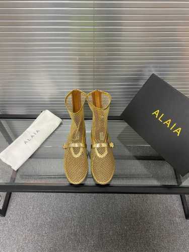 ALAIA 夏季新款平底网面靴凉靴 原版购入法国一线奢侈品牌ALAIA 阿莱亚24SS法式仙女芭蕾舞平底跳舞鞋，ALAIA品牌源自其创始人，Azzedine A