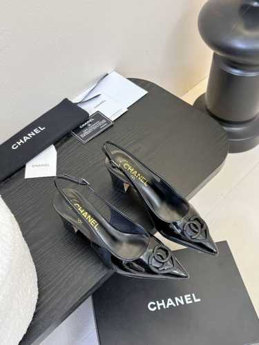 Ch*anel 25C新款爱心扣尖头单鞋 凉鞋绝美玛丽珍系列很难不爱鞋面 漆皮 内里羊皮 真皮大底原版开模五金 Size:35-39 4041定制