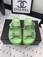 Chanel新款半拖沙滩鞋 高版本出货 上脚舒适超显腿型 夏季出行旅游必备单品 高密度编织鞋面 羊皮垫脚 原版开模大底 Size: 35-39 40 41订做