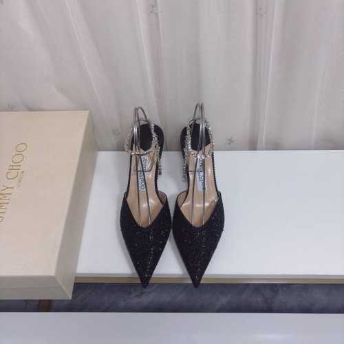 橙子出厂价 点钻定制款 Jimmy Choo 周仰杰经典款 Jc水钻链条尖头高跟凉鞋 细跟单鞋 高跟鞋 满钻款# 这一款尖头凉鞋，简单优雅又不失小性感，其设计理