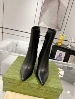 Gucci 23ss 秋冬高跟短靴专柜购买原版一比一打造 小牛皮面 真皮大底 跟高8cm 码数:35-41 40.41定做不退换