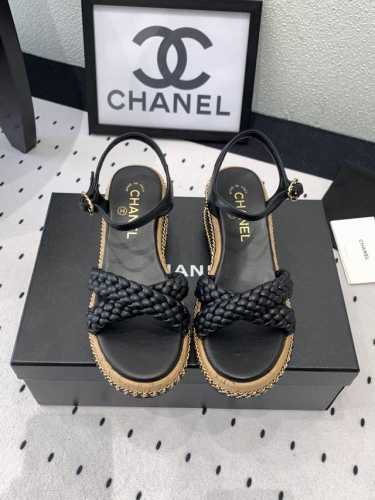 Chanel新款早春编织凉鞋 高版本出货 国内外明星网红上脚 夏季首选凉鞋 原版进口羊皮鞋面 进口羊皮内里 原版开模大底 Size: 35-39 40 41订做