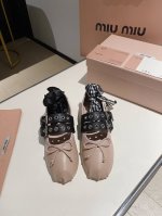 出厂价Pp真丝的330羊皮，羊猄，漆皮350双扣带260顶级品质 Miu Miu芭蕾舞平底单鞋 春夏 全新超美芭蕾鞋原版一比一开发 时尚淑女气质脚背弹力象劲上脚