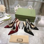 真皮底+50 . 新款！古奇 Guccⅰ 羊皮：内里和垫脚 跟高:10.5Cm 码数，35-42 40.41 42订做