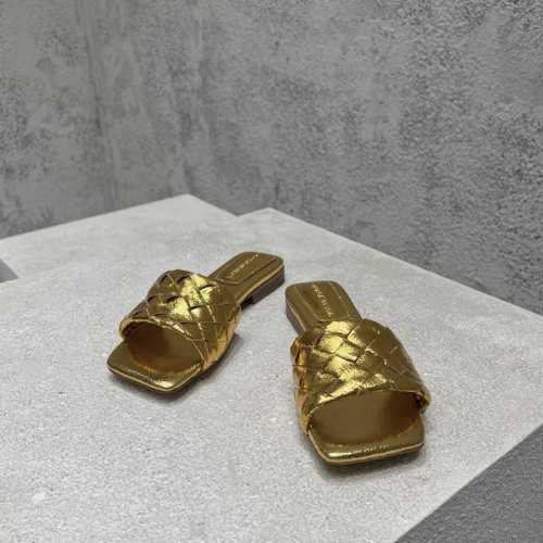 工厂p价p 顶级高端版本 代购品质 原版开发 Bottega Veneta2025Ss新品爆款夏季方头parco平底穆勒凉拖鞋 Bv新款全真皮小结编织装饰抢手平