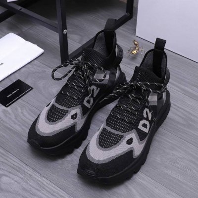 调工厂p价 男装男鞋 运动原单商品商标 Dsquared2 休闲男鞋 正码码数: 38-46 商品材料 精选进口飞织鞋面 牛皮鞋垫 原版大底