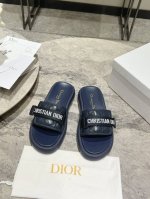 顶级版本：女款 Dior迪奥 最新款dioriviera Dio R Evolution系列 魔术贴 藤格纹 一字 凉拖鞋 原版购入开发 做货 这款 Dio R