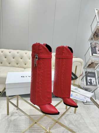 GIVENCHY ｜4 最高版 出厂价 真皮大底 仿真皮大底 定做 Givenchy 2024 新款高靴系列 纪梵希 锁扣 真皮电绣款风靡整个时尚圈 专柜 正品 - 点击图像关闭