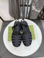 哑光版 有量有价 Size:37-46 最新版Tpu版本 几百吨机台实际制作 区别市场其他任何低版本没有留痕 Gg 25Ss春夏最新款 双G果冻凉鞋 专柜购买原