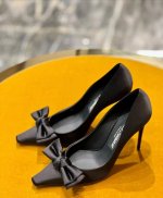 新款 35-42码数真皮大底 小方头真丝面料 羊皮内里垫脚 三种跟高10Cm 6.5Cm