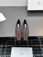 Toteme 2025 Ss 时髦方头平底单鞋 简约休闲百搭 、品质依旧、区别市面抢出版本、自购原版独立开发、鞋面订制麂皮、意大利混种小羊皮垫脚、原版真皮大底