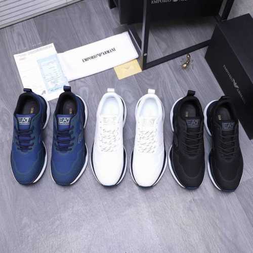商品商标：Armani 阿玛尼 休闲鞋 正码码数: 38-44 商品材料：精选网面透气印花鞋面 网内里 牛皮鞋垫 橡胶大底