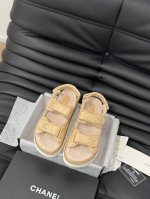 发泡大底版本 Chanel 24新款羊毛魔术贴凉鞋系列 秋冬羊毛系列版本 高版本 内里全羊毛 Size:35-39 其他码数定做